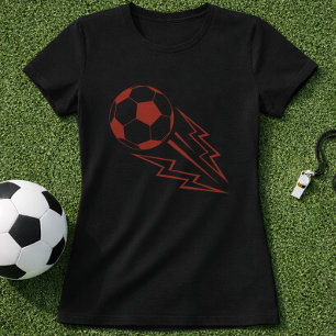 T-shirt Graphique Foudre Football ; Football Électrique