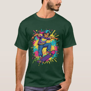 T-Shirt Graphique Funky Skater Boy