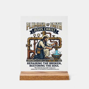 T-shirt graphique Jésus Plombier Art chrétien_1
