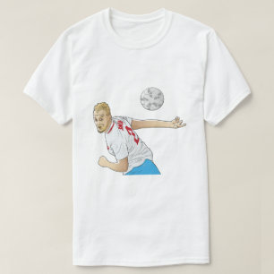 T-Shirt Graphique Joueur de Football – T-Shirt Bla