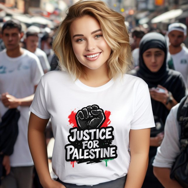 T-shirt graphique Justice pour la Palestine (Créateur téléchargé)