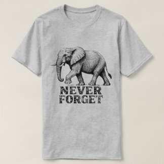 T-Shirt Graphique "L'Éléphant Ancien N'Oublie Jama
