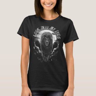 T-shirt Graphique Lion Regardez dans mes yeux
