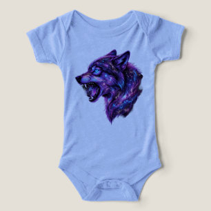 T-Shirt Graphique Loup Hurleur Galaxie Cosmique Cé