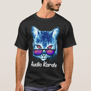 T-shirt Graphique lunettes de soleil chat 70s Audio Karate