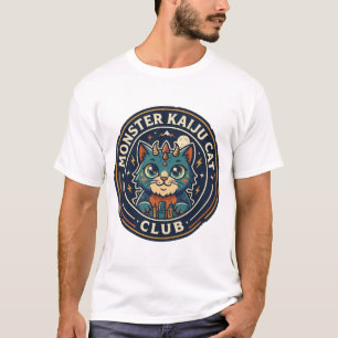 T-shirt graphique Monster Kaiju Cat - Art Monster 