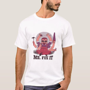 T-Shirt Graphique « Mr. Fix It » en Coton de Chill
