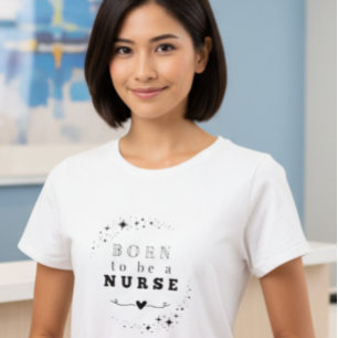 T-shirt graphique "Née pour être infirmière" Vie