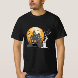 T-shirt graphique noir pour la saison effrayante