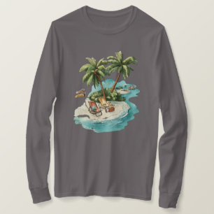 T-Shirt Graphique Paradis de l'Île Tropicale – Rel