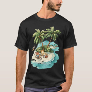 T-Shirt Graphique Paradis de l'Île Tropicale – Rel