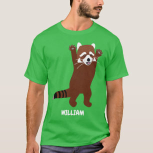 T-shirt Graphique personnalisé sur mesure de Panda rouge 