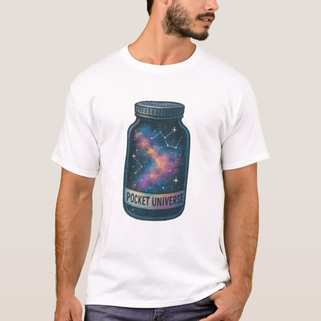 T-Shirt Graphique Pot Univers Stellaire (Devant)