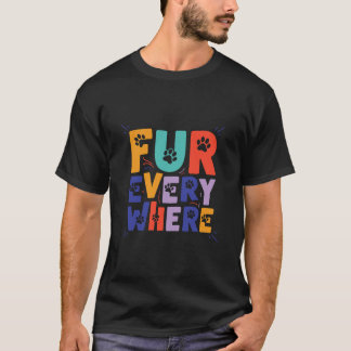 T-Shirt Graphique pour Amoureux d'Animaux Poilus P