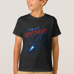 T-shirt graphique pour enfants avec fusée spatiale