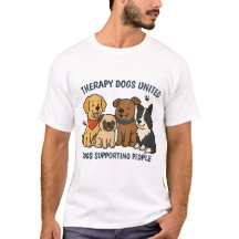 T-shirt graphique pour hommes Chiens de soutien