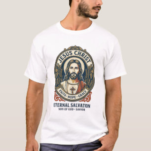 T-shirt graphique pour hommes Jésus Barber Christi
