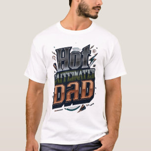 T-shirt graphique pour papa chaud et caféiné