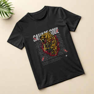 T-Shirt Graphique pour tête d'ours d'âme salée - G