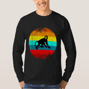 T-shirt Graphique Rétro D'Animal De Ferme Avec Un Singe Vi