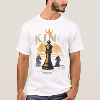T-Shirt Graphique Roi d'Échecs | Roi d'Échecs Vint
