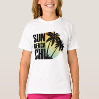 Graphique Sun, Beach & Chill Palm Tree