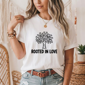 T-Shirt Graphique SVG Arbre à Feuille en Forme de