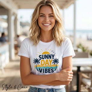 T-shirt Graphique Tendance Femme Jour Ensoleillé Amusant