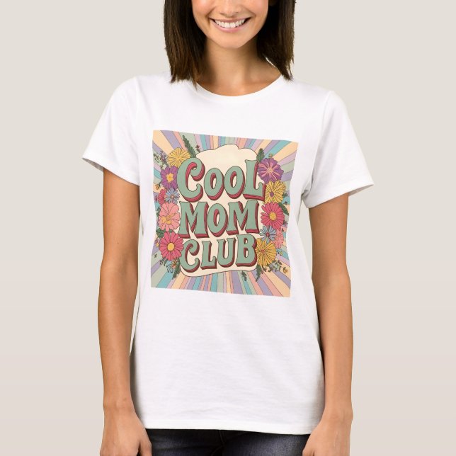 T-shirt graphique tendance pour les mamans élégant (Devant)