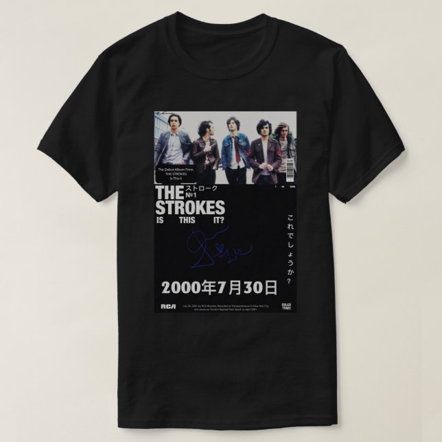 T-shirt Graphique The Strokes Logo Music Rock Band (Design devant)