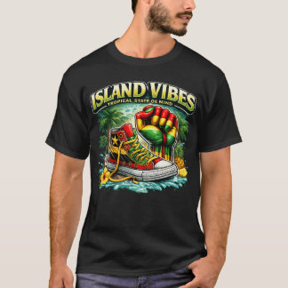 T-Shirt Graphique Tropical Island Vibes