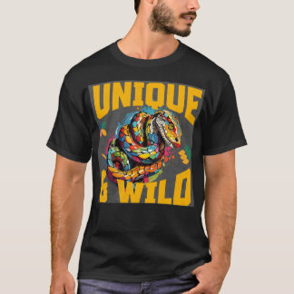 T-shirt graphique unique et sauvage de serpent Ani
