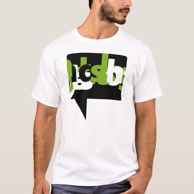 T-shirt graphique - vert visuel de voix (Devant)