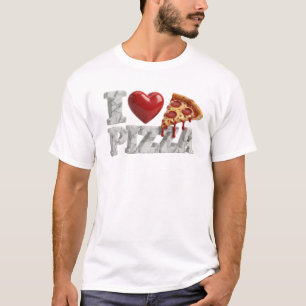 T-shirt graphique Vibrant Gris J'ADORE LA PIZZA