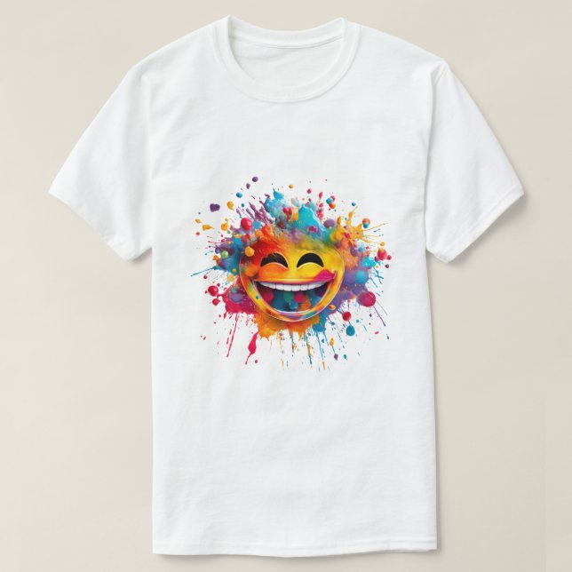 T-shirt graphique vibrant Holi Splash (Design devant)