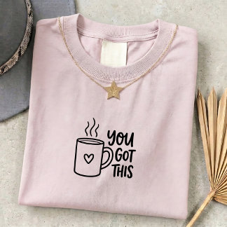 T-shirt graphique vintage avec café fort