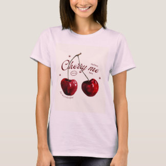 T-shirt graphique vintage "Cerise fraîche"