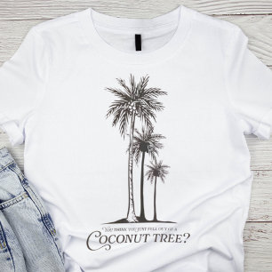 T-shirt Graphique vintage de noix de coco et blanc