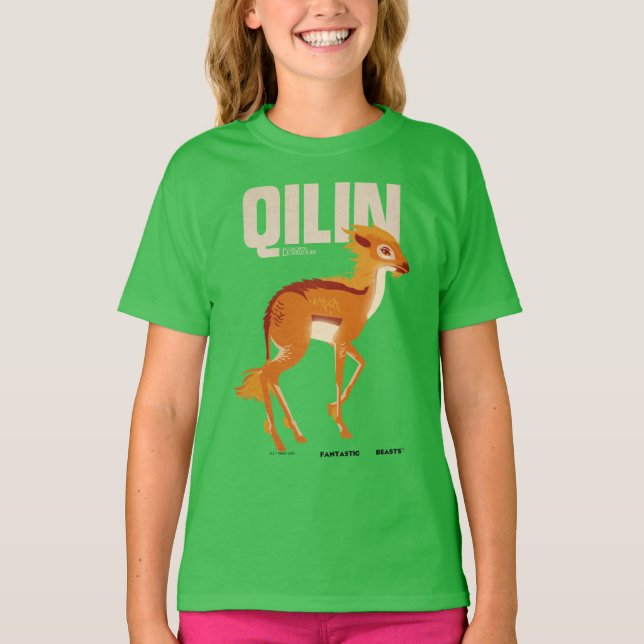 T-shirt Graphique Vintage Qilin (Devant)
