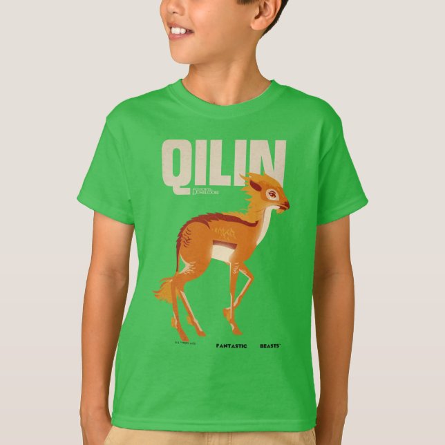 T-shirt Graphique Vintage Qilin (Devant)