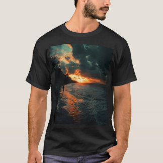 T-shirt graphique Warm Horizon — Solitude au couch