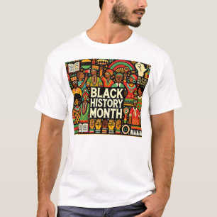 T-shirt Graphiques de culture afro-colorés blancs