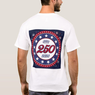 T-shirt Graphiques de feux d'artifice pour le 250e anniver