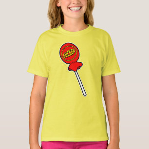 T-shirt Graphiques Screwball Red Sucker Jaune