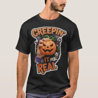T-shirt Graphisme amusant d'Halloween avec une main de jac