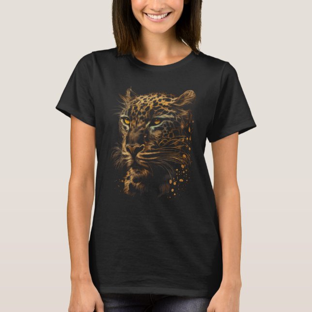 T-shirt Graphisme animal léopard Majestic pour hommes garç (Devant)