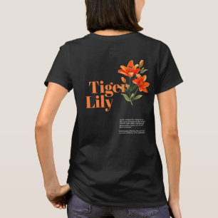 T-shirt Graphisme botanique fleur orange lis amateur de la