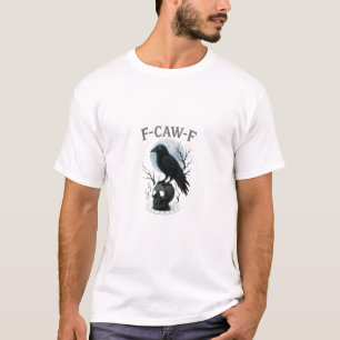 T-shirt Graphisme corbeau gothique F corbeau F crâne de co