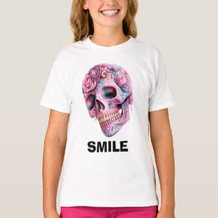 T-shirt Graphisme Crâne Sourire