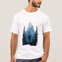 Graphisme d'aventure de silhouette de montagne du